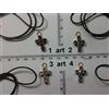 artigianale collana e croce strass perle plexy vetro italy artigianale vintage necklace b11