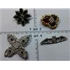 artigianale 1 spilla metallo o strass smalto perle italy artigianale vintage brooch b12