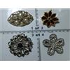 artigianale spilla metallo o strass smalto perle balia italy artigianale vintage brooch ce