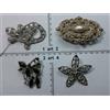 artigianale 1 spilla metallo o strass smalto perle italy artigianale vintage brooch b12