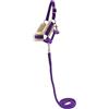 PFIFF Hobby Horse 103129 - Set di Cavezza Little Lou, con Base in Pelliccia Morbida e Maglia di Guida, Misura Regolabile, Colore: Viola