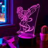 Pararty Lampada Notturna Illusione 3D Karate Taekwondo, 7 Colori LED con Controllo Touch, Lampada da Comodino per Decorazione Casa Camera Bambini, Regalo Creativo Compleanno per Ragazzi Ragazze