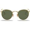 Ray-Ban Occhiali da Sole RB3447N 001 Round Metal Oro/Verde G-15 Unisex 53/21/145