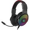 Havit H2028U Cuffie da gioco RGB con microfono, cuffie da gioco 7.1 USB, cancellazione del rumore Nero