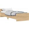vidaXL Struttura letto senza materasso rovere Sonoma 75x190 cm materiale a base di legno