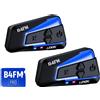 OEM Auricolare Bluetooth per moto, portata interfono 1600 m, impermeabile IP67 , B4fm-x