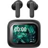 Bolaris, auricolari TWS LCD Bluetooth 5.4 con cancellazione del rumore ANC modello Seoul, nero