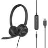 ZOY ZHS40 Cuffie cablate leggere con microfono regolabile e connessione 3,5 mm/USB
