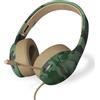 Qware Gaming Headset New Orleans Microfono flessibile e forte qualità del suono per i giocatori Verde Camouflage