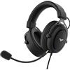 PREYON Storm Fly II: Cuffie da gaming over-ear con microfono, audio surround 7.1, scheda audio USB, compatibili con PC e Mac, cablate, colore nero