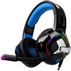 August International Cuffie da gioco con microfono e cancellazione del rumore, audio surround 4D per PC/PS4/Mac - August EPG100
