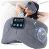 OEM Maschera per dormire con auricolari Bluetooth, maschera per gli occhi oscurante al 100% ideale per i viaggi, i pisolini, lo yoga e la meditazione, per donne e uomini (grigia)