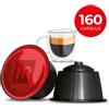 NeroRistretto 160 Capsule Cialde Caffe 100% Compatibili NESCAFE DOLCE GUSTO miscela FORTISSIMO