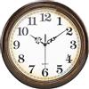 Yoiolclc Wall Clock Battery Operated Silent Non-Ticking Vintage Wall Clocks for Kitchen, School, Living Room (12Inch, Bronze)