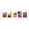 Americanflat Cornice 10x15 cm Bianco - Portafoto da Parete Multiplo da 20x61 cm con Passepartout per 5 Foto 10x15 cm - Cornice Foto Multiple con Vetro Infrangibile