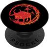 ox earth branch zodiac sign animal China Bue segno zodiacale cinese PopSockets PopGrip Adesivo