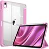 FINTIE Custodia per iPad (A16) 11ª Gen 11 (2025)/iPad 10ª Gen 10.9 (2022) con Portapenne - Sottile Leggero Trasparente Cover Posteriore con Bordo in TPU Morbido Auto Sveglia/Sonno, (Lilla Rosa)