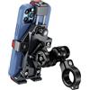 BRCOVAN Lega Alluminio Supporto Telefono Motociclo con Smorzatore Vibrazioni, Metallo Porta Cellulare Moto, Bici ATV Bicicletta Scooter Manubrio Porta Telefono per 4.7''-7.2'' Smartphone