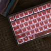 mintcaps Keycaps - 123Keys Crystal Jelly Pink Keycaps Traslucido Tastiera Personalizzata Keycap Profilo OEM Carino Tappi chiave per 60/65/75/100 Cherry Gateron Mx Meccanico