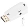 Garsent Adattatore HDMI a VGA 1080P Adattatore convertitore Femmina a VGA Femmina con Cavo di Uscita Audio 3,5 mm(Bianca)