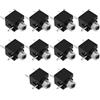 Create idea 10 Pz 3 Pin 3.5mm Mono Femmina Connettore Jack Femmina Presa Jack Per Cuffie Presa Audio Mono Montaggio Commutazione Audio Presa Jack DC