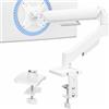 VIVO - Supporto da scrivania per monitor singolo da 17 a 32 pollici, altezza regolabile, contrappeso meccanico, classico, universale, montaggio VESA, colore: Bianco, STAND-V001OW