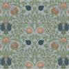 VEELIKE Carta da Parati Floreale Blu Brillante William Morris Fotomurali da Parete Camera da Letto Bagno 44.5 cm × 300 cm Carta da Parati Foglie Blu Vintage Decorazioni Parete Corridoio Rimovibile