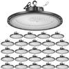 VEVOR Lampada LED 20 pezzi per Capannone Faretto LED UFO per Garage 5000K 150W 21000LM Faretto LED UFO per Magazzini, Officina IP65 Impermeabili, Tensione 100-277V per Fabbriche, Palestre, Nero