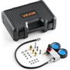 VEVOR Kit Tester di Compressione per Motore, Kit Manometro per Compressione Intervallo 0-6,9 Bar, Utensili Manometro per Tenuta Cilindro per Auto Moto con 4 Adattatori, Custodia di Trasporto
