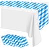 Hegbolke 6 runner da tavola per Oktoberfest, a scacchi blu e bianchi, per birra, decorazioni per Oktoberfest, 35,6 x 274,3 cm