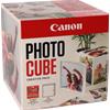 Canon Photo Cube e cornice + carta fotografica lucida Plus Glossy II PP-201 da 5"x5" (40 fogli) - Pacchetto creativo, rosa