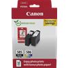 Canon Confezione multipla cartucce d'inchiostro Canon PG-585/CL-586 + carta fotografica