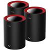 CUDY M3000 3-pacco doppia banda (2,4 GHz/5 GHz) Wi-Fi 6 (802.11ax) Nero, Rosso 1