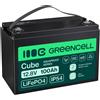 Green Cell LFPGC12V100AH CUBE Batteria LiFePO4 100Ah LFPGC12V100AH