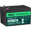 Green Cell LFPGC12V12AH CUBE Batteria LiFePO4 12Ah 12.8V LFPGC12V12AH