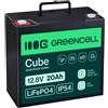 Green Cell LFPGC12V20AH CUBE Batteria LiFePO4 20Ah 12.8V LFPGC12V20AH