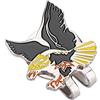 Tiiyee Clip per Cappello da Golf, Marcatore Pallina Golf Metallo Allineamento Indicatore Posizione Magnetico Mini Palla Hat Ndicatore Magnetic Marker Clamp Golfista Allenamento Sportivo (Aquila)