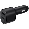 SAMSUNG CARICABATTERIE ORIGINALE AUTO DUAL FAST CHARGING EP-L5300 60W BLACK BULK PER SMARTPHONE