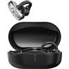 OEM Auricolari Bluetooth neri - A clip, con microfono, auricolari sportivi compatibili con tutti gli smartphone