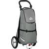 HOMCOM 3-in-1 Carrello della Spesa Carrello della Spesa Rimorchio per Biciclette Carriola, 53 x 43 x 110cm, Grigio+Argento