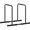 SPORTNOW Barra per Dip in Acciaio ad Altezza Regolabile con 6 Lunghezze Regolabili, 90-102x65x80-90 cm, Nera|Aosom