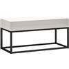 HOMCOM Panca da Ingresso Moderno in Acciaio, Spugna e Tessuto Vellutato con Piedini Regolabili, 94x42x44 cm, Crema | Aosom Italy