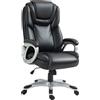 HOMCOM Sedia da ufficio poltrona da ufficio con funzione basculante ruote girevoli 360° 66 x 75,5 x 115,5-124,5 cm nero | Aosom Italy