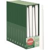 Bolsius Candele a punta liscia - Bianco - 32 pezzi in cartone - Durata 7 ore - Non profumate - Contiene guardia naturale delle piante - Senza olio di palma - 24,5 cm