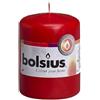 Bolsius Candele a pilastro lisce, colore rosso, 10 pezzi, 8 cm, candele decorative per la casa, lunghezza 17 ore, non profumate