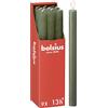 Bolsius Rustik - Candele a bastoncino, verde oliva, set da 9 pezzi, lunghezza 13 ore, non profumate, cera vegetale naturale, senza gocciolamento, senza olio di palma, 27 x 2,3 cm