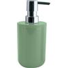 MSV - Dispenser di Sapone INAGUA - Compatibile con Gli Accessori Inagua - Dimensioni Standard - Ø 7 x 18 cm - Verde basilico - Materiale PS Resistente - Ideale per Il Bagno