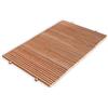 CASTELMERLINO 082-XL Tappeto Bagno Avvolgibile in Legno di Larice Naturale Profilo Semitondo cm 66 x 101