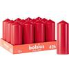 Bolsius Candele a pilastro lisce - Colore rosso - 12 pezzi - 15 x 6 cm - Durata 42 ore - Non profumate - Contiene cera vegetale naturale - Senza olio di palma