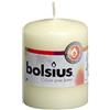 Bolsius Candele a pilastro lisce, avorio, set da 10 pezzi, candele decorative per la casa, lunghezza 17 ore, non profumate, cera vegetale naturale, 8 cm